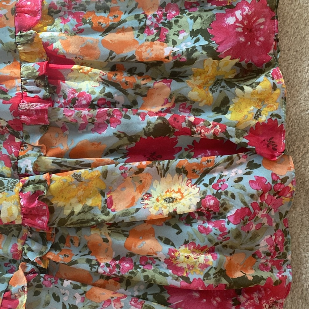 LC Lauren Conrad medium off shoulder floral dress - Picture 9 of 11